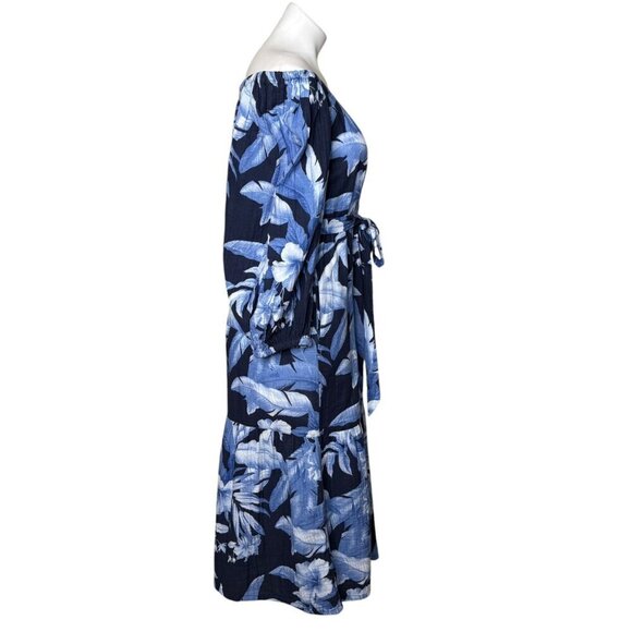 Tommy Bahama NWT $178 Daybreak Hibiscus Midi Dress, Blue Floral Women's Size S - Picture 5 of 12